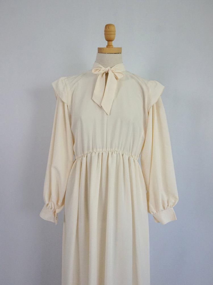 White Floaty Prairie Dress - XS