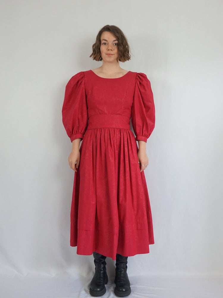 Dark Pink Laura Ashley Dress - M