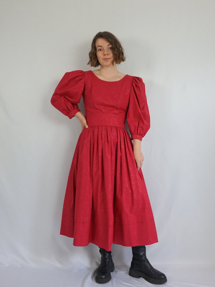 Dark Pink Laura Ashley Dress - M