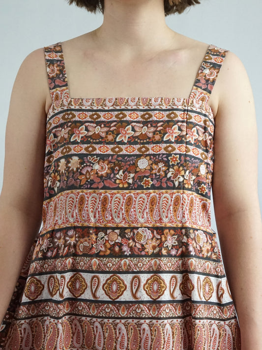 Paisley Button Back Sundress - S/M