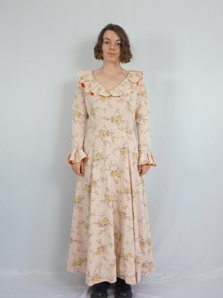 Baby Pink Floral Prairie Dress - M