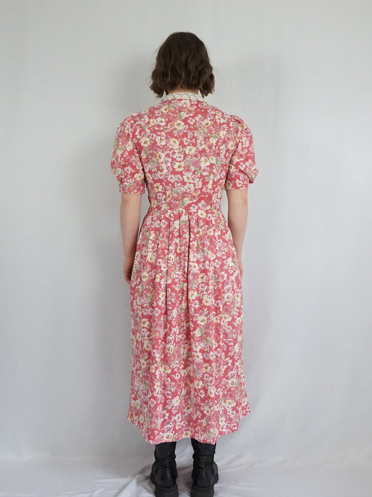 Laura Ashley Pink Floral Dress - S