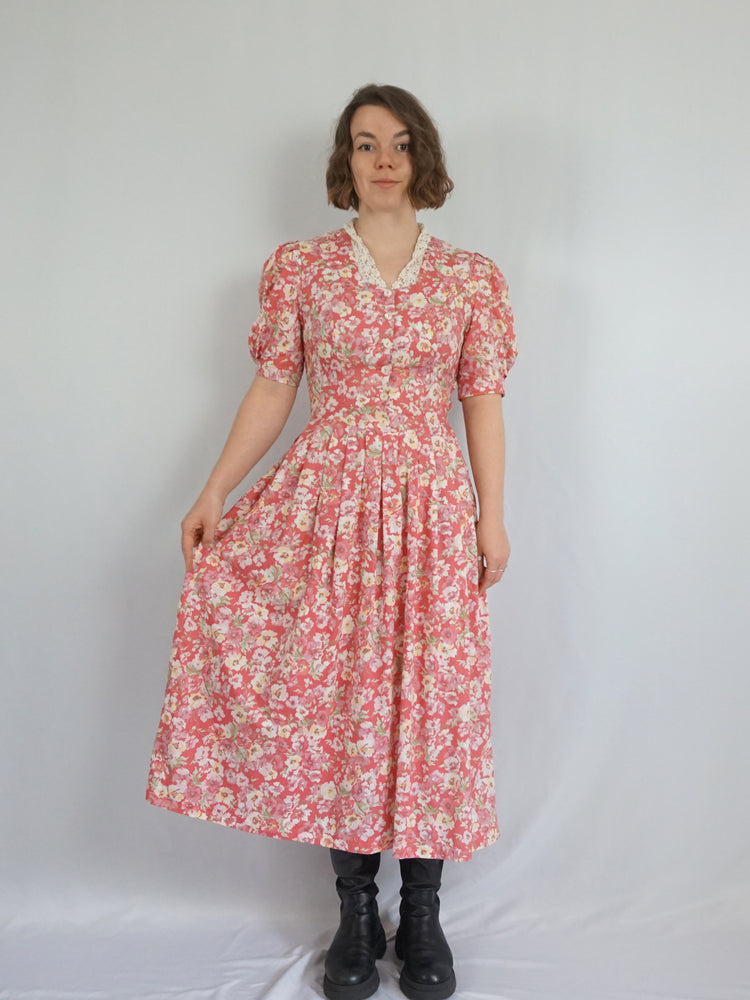 Laura Ashley Pink Floral Dress - S