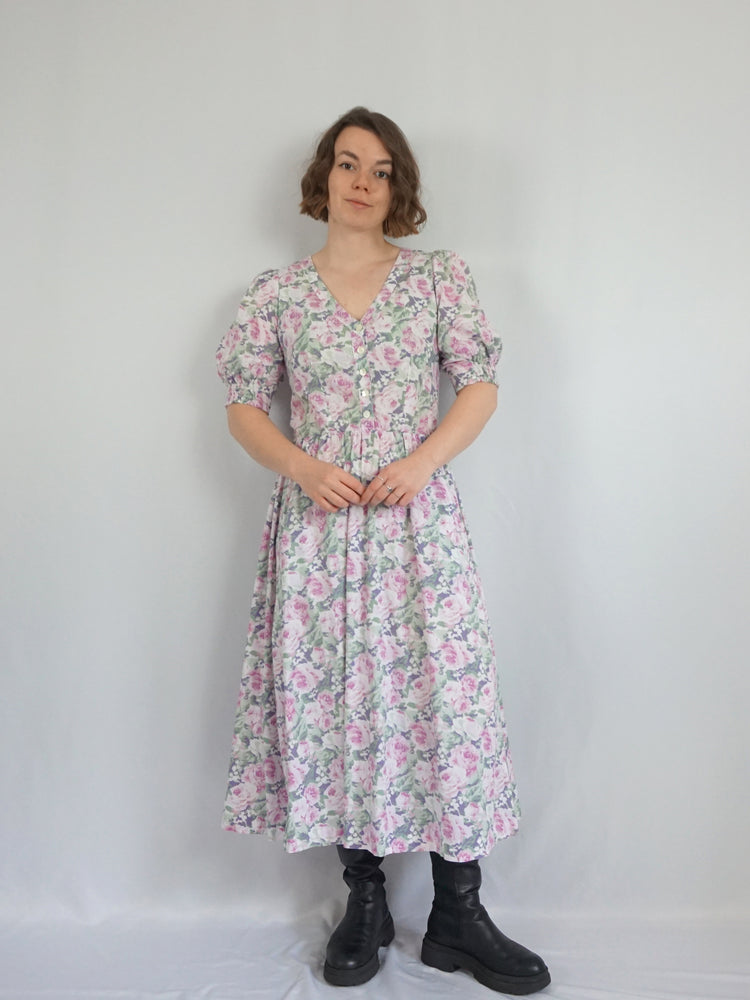 Lilac & Pink Laura Ashley Dress - M