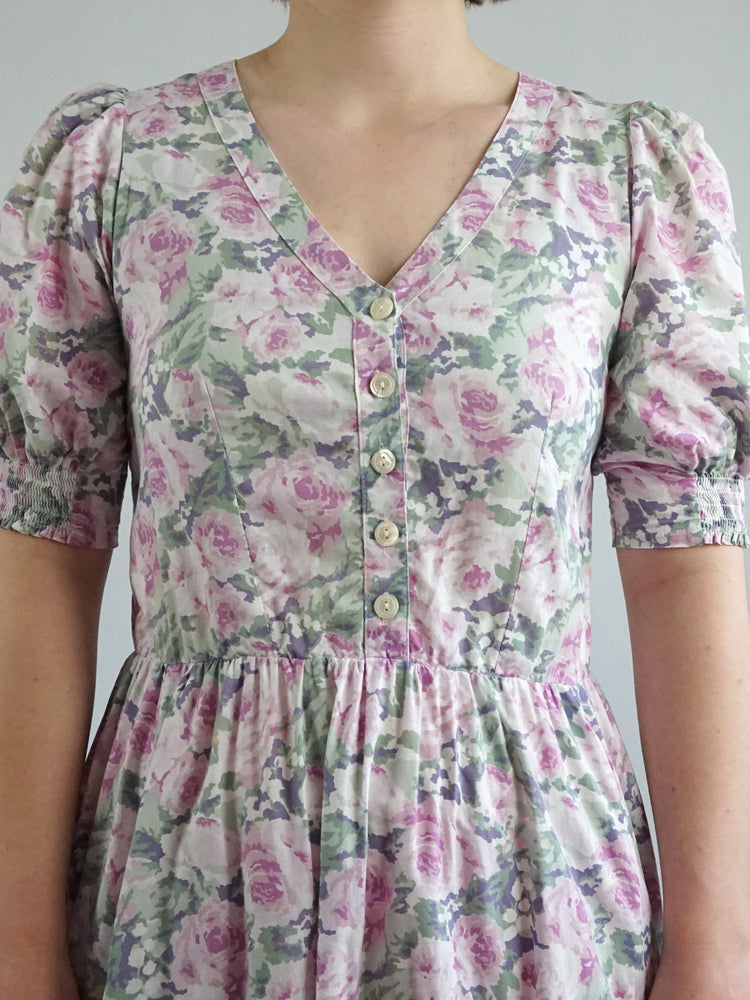 Lilac & Pink Laura Ashley Dress - M