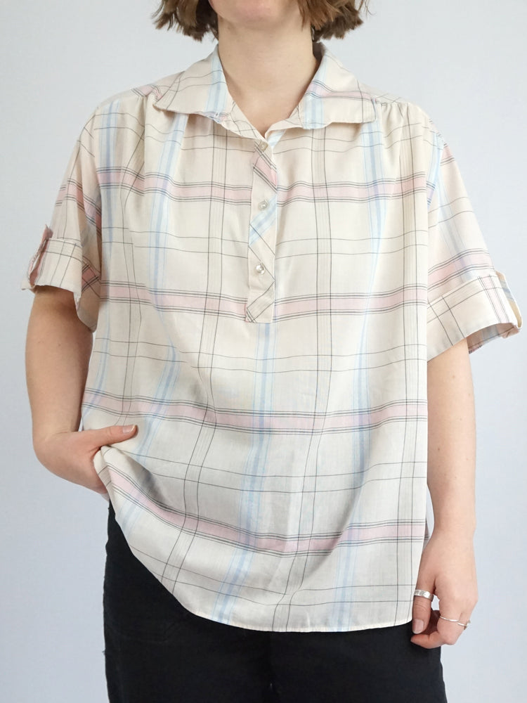 Checkered Smock Shirt - XL