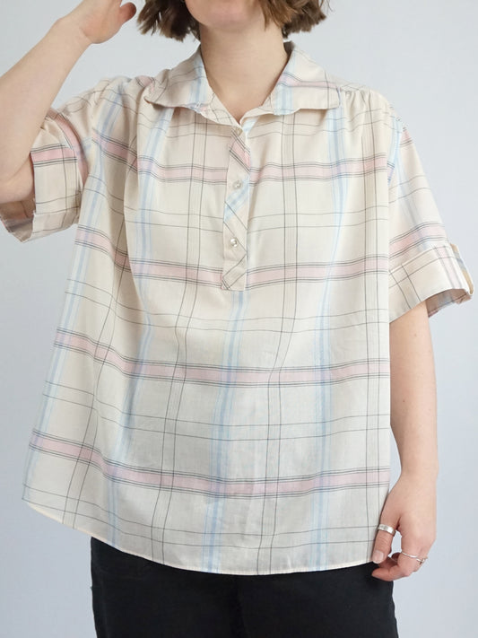 Checkered Smock Shirt - XL