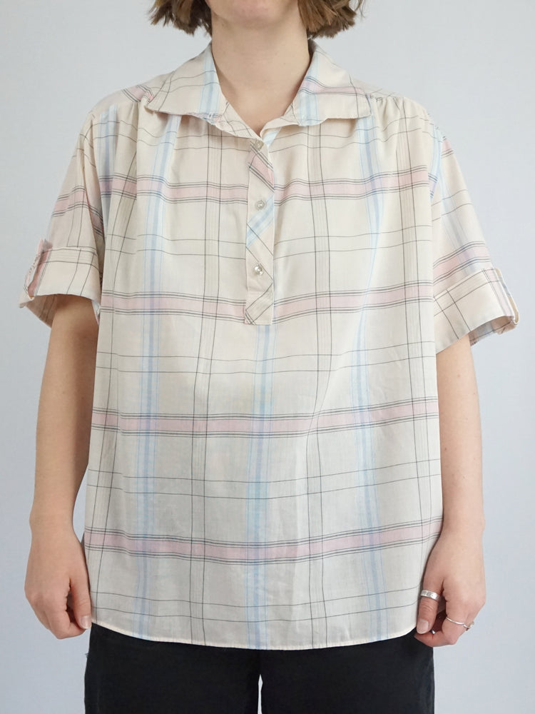 Checkered Smock Shirt - XL