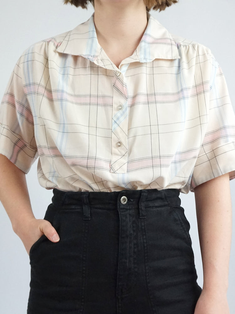 Checkered Smock Shirt - XL