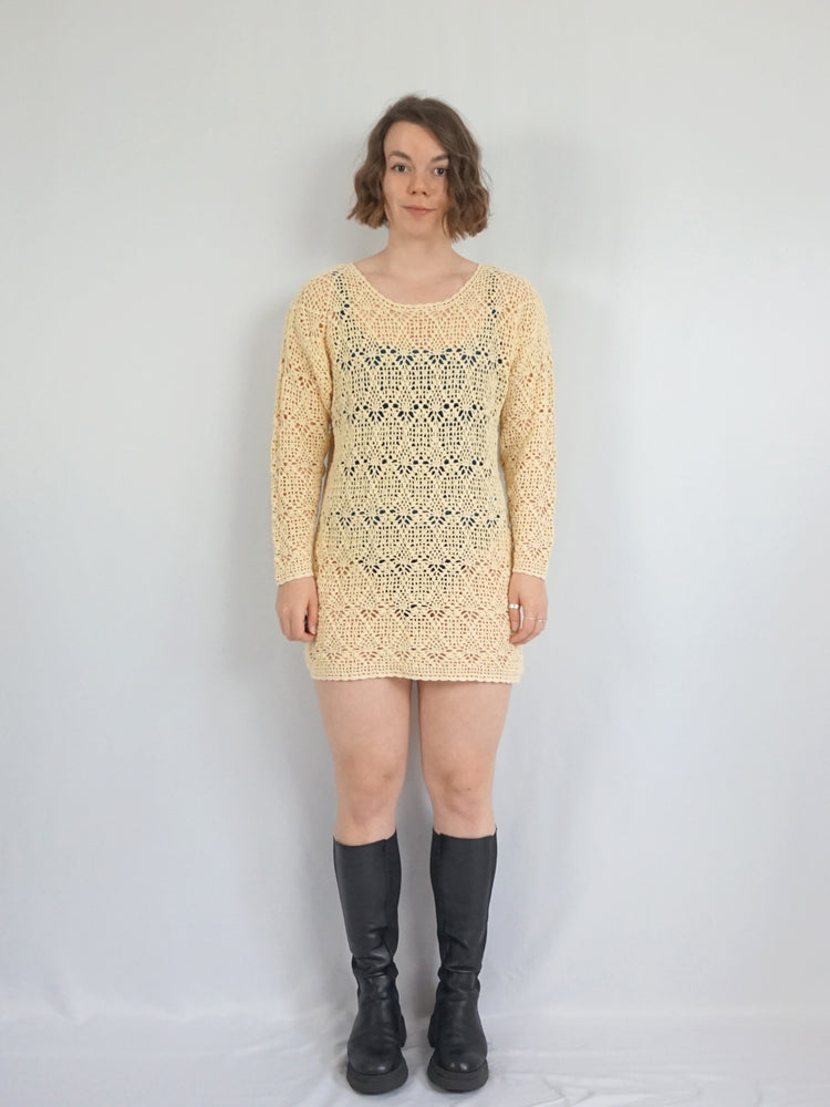 Crochet Mini Dress - S/M