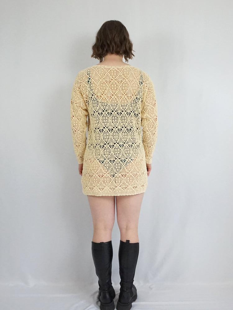 Crochet Mini Dress - S/M