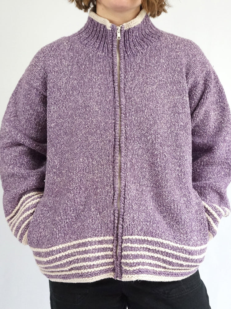 Purple Pachamama Cardigan - L