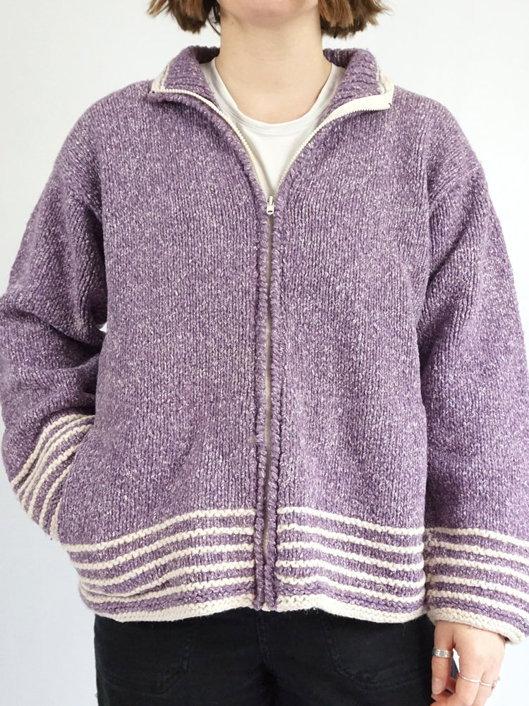 Purple Pachamama Cardigan - L