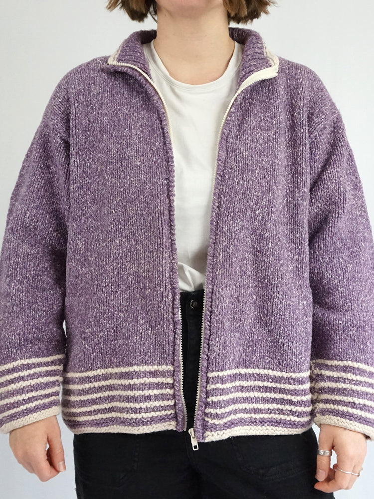 Purple Pachamama Cardigan - L