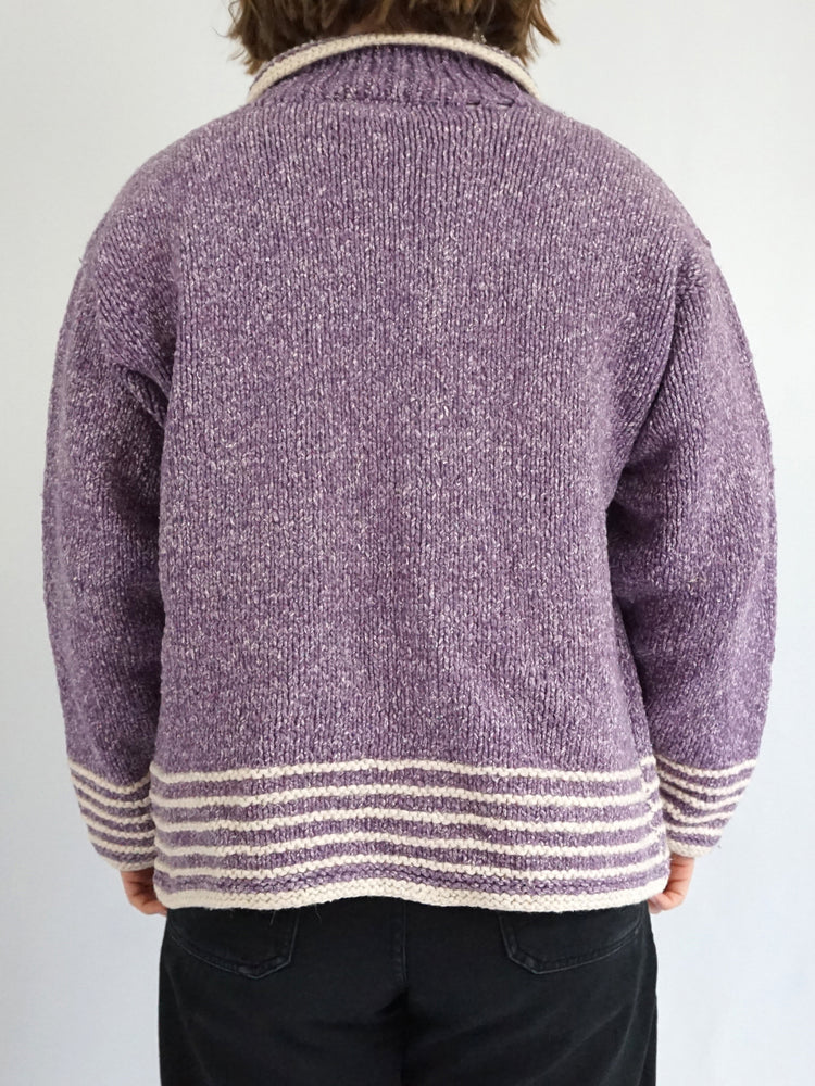 Purple Pachamama Cardigan - L