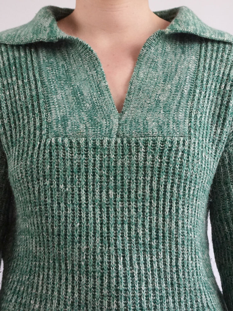 Moss Green Mottled Jumper - M