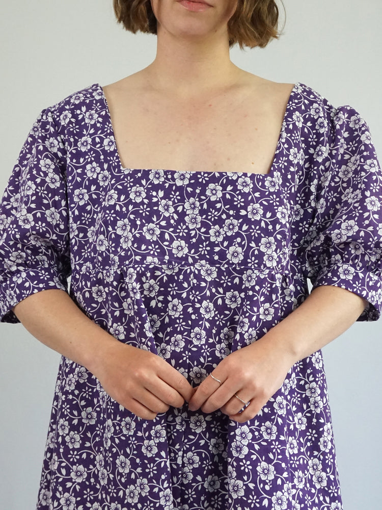 Re-made Purple Skater Dress - XXL