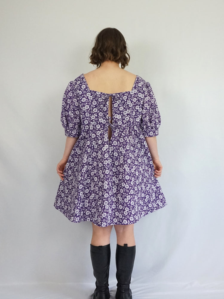 Re-made Purple Skater Dress - XXL