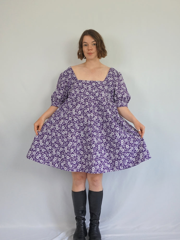 Re-made Purple Skater Dress - XXL