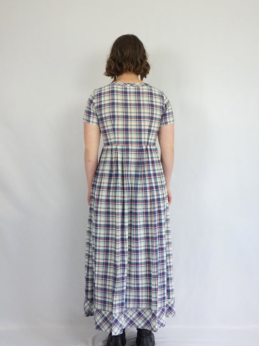 Laura Ashley Checkered Maxi Dress - S