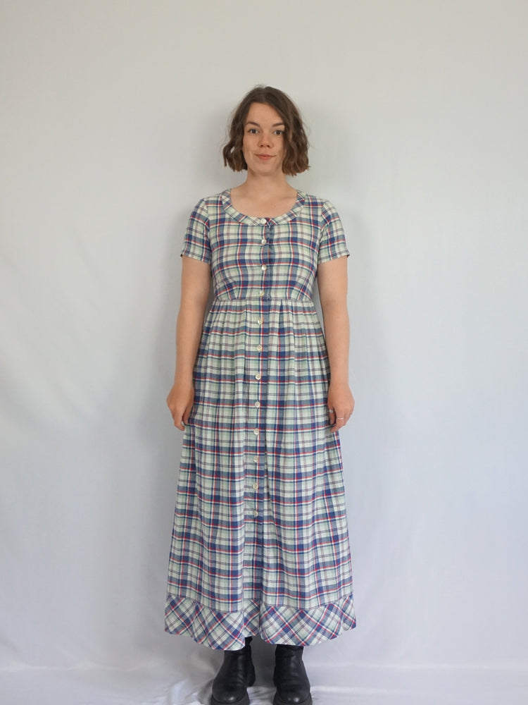 Laura Ashley Checkered Maxi Dress - S