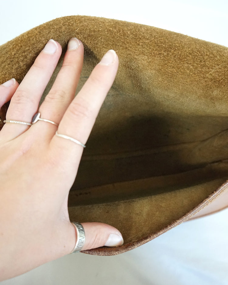 Brown Tooled Leather Bag