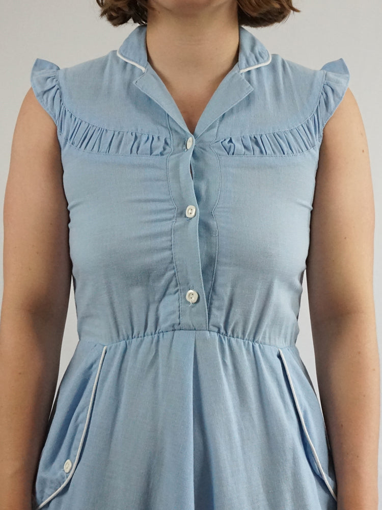 Light Blue Midi Dress - S