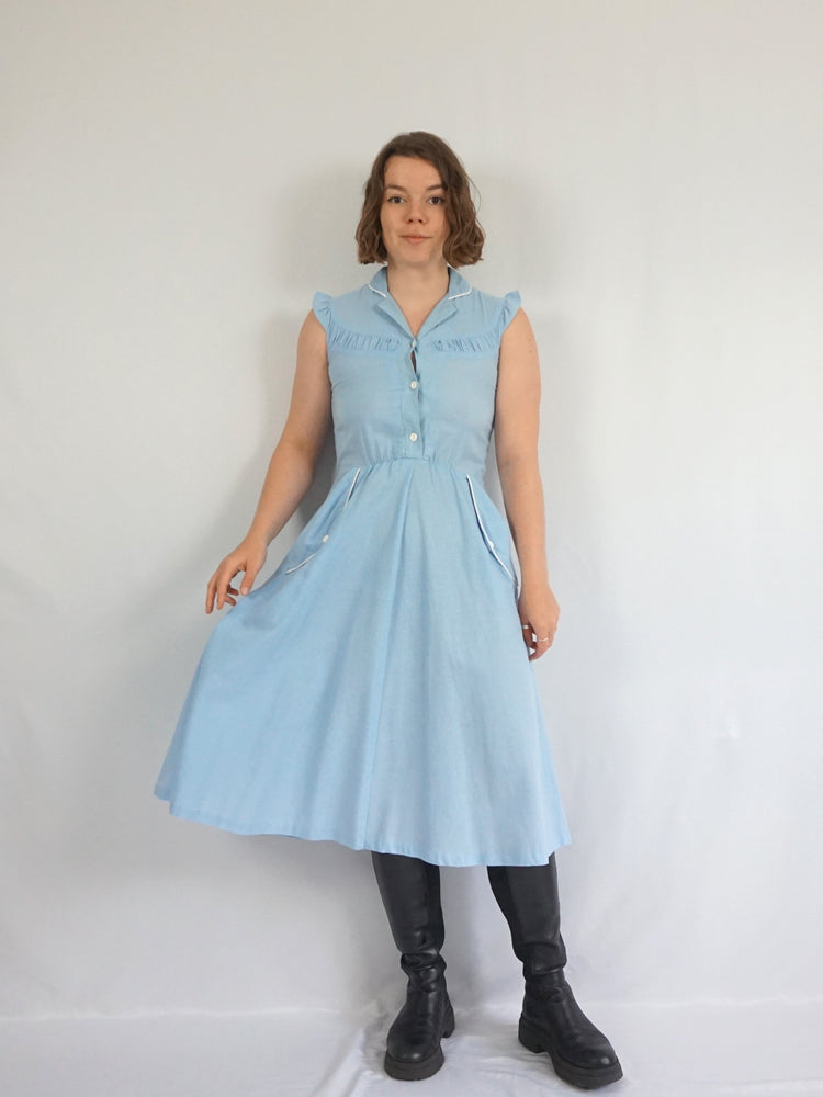 Light Blue Midi Dress - S