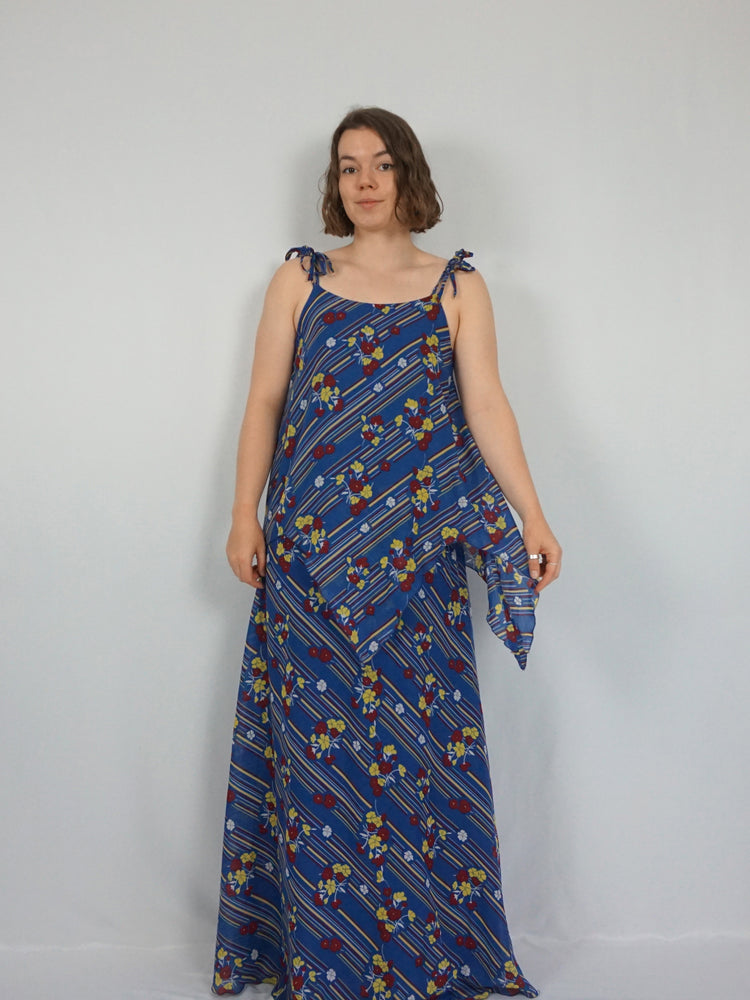 Floral Layered Maxi Dress - S