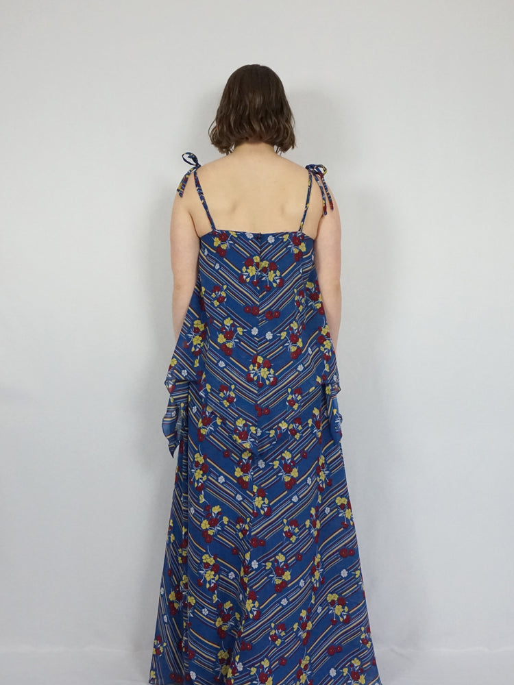 Floral Layered Maxi Dress - S