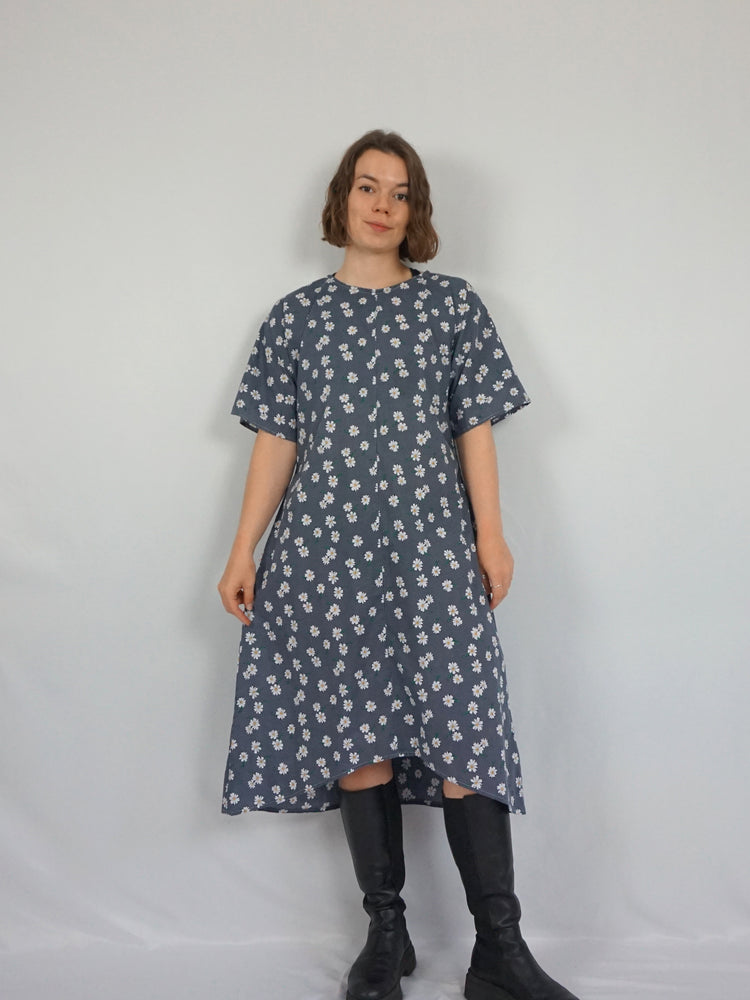 Daisy Print Cotton Dress - XL