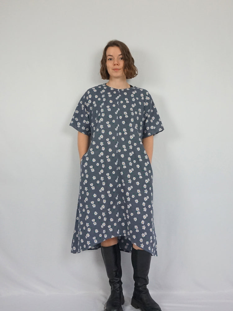 Daisy Print Cotton Dress - XL