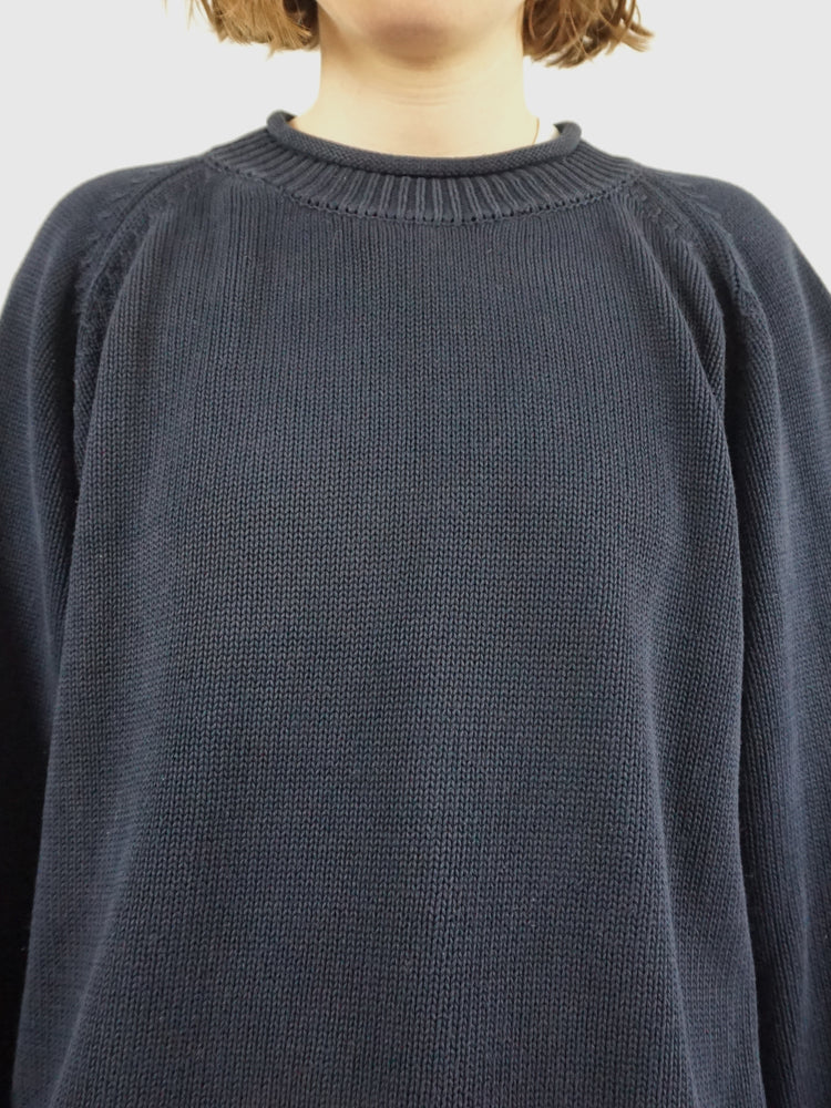 Navy Blue Cotton Jumper - XXL