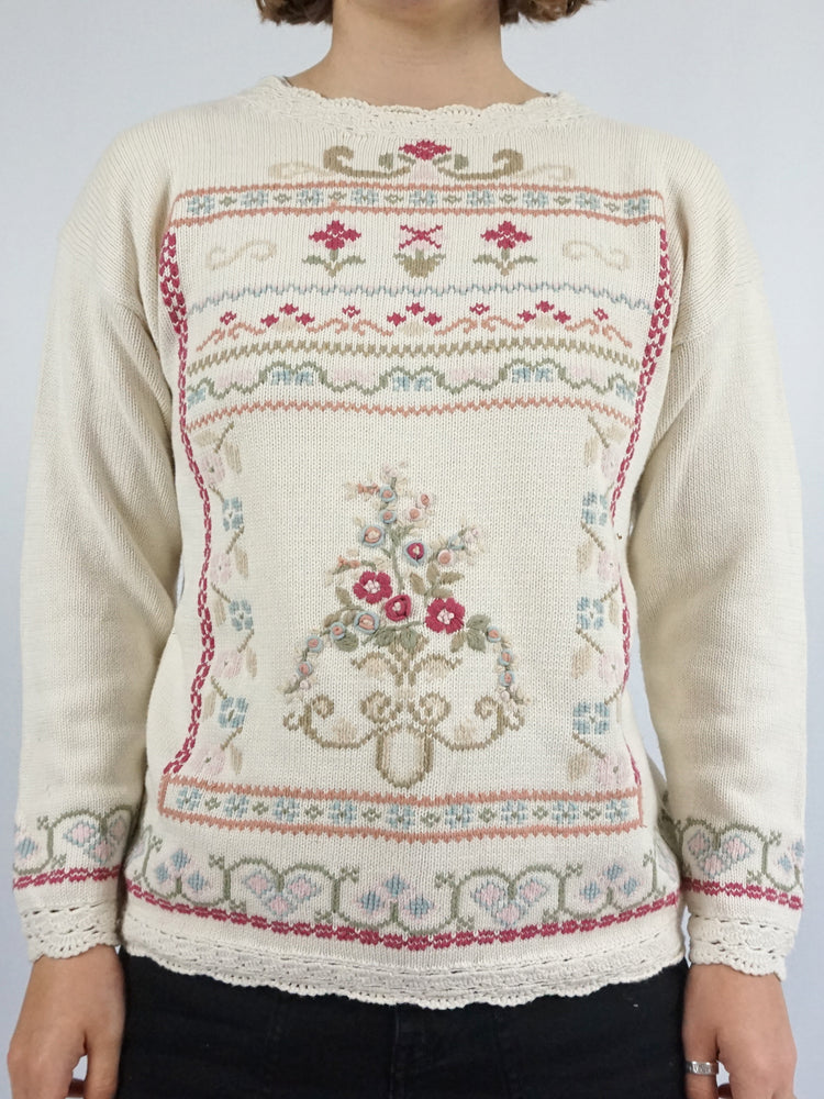 Laura Ashley Cotton Jumper - S