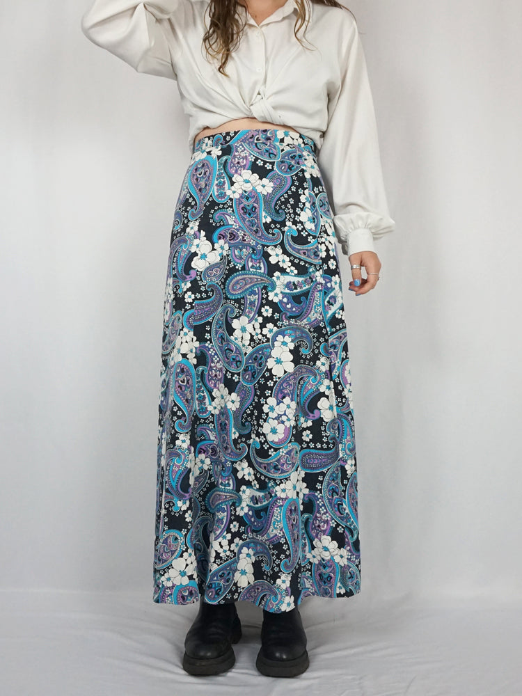 Paisley Cotton Maxi Skirt - 25"