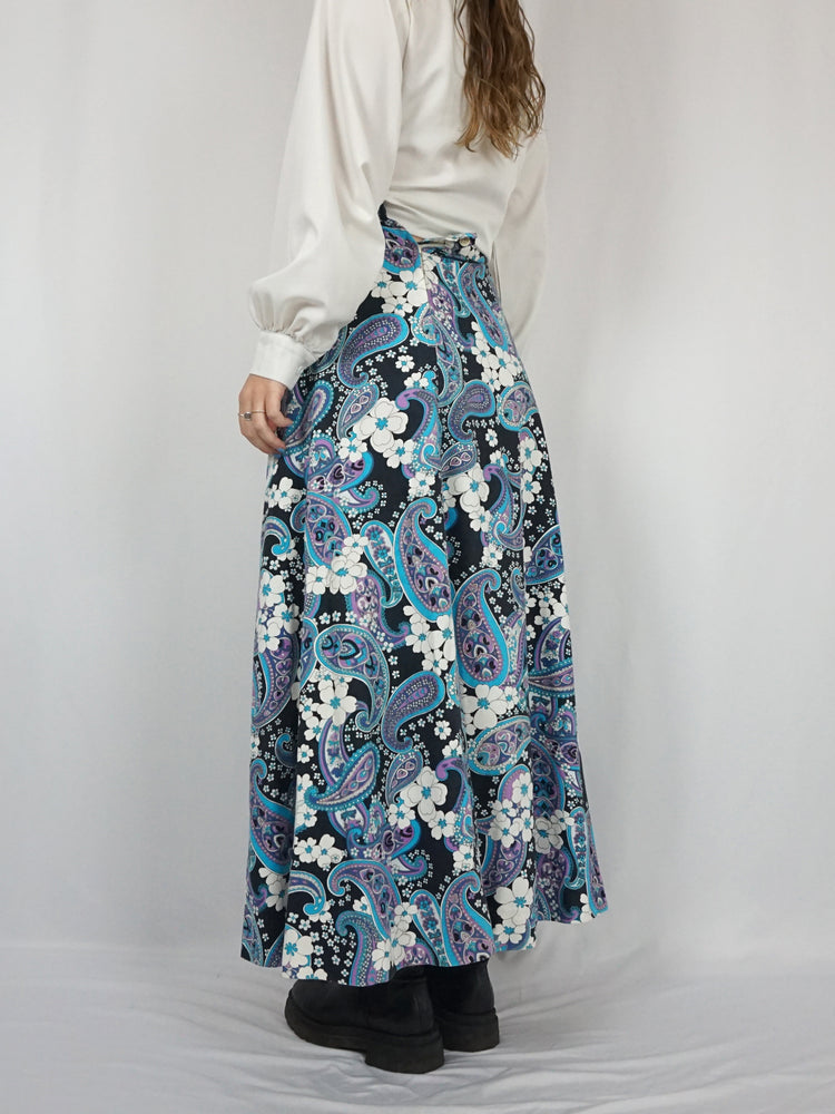 Paisley Cotton Maxi Skirt - 25"