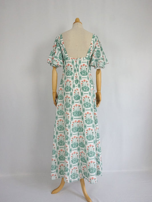 Floral Keyhole Maxi Dress - XS