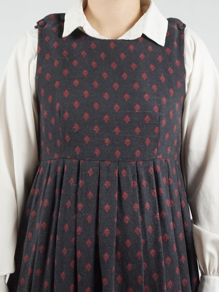 Laura Ashley Wool Pinafore Dress - M