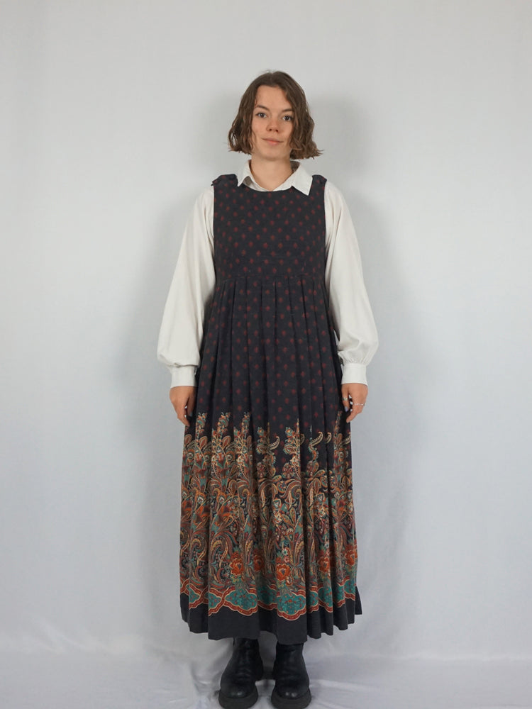 Laura Ashley Wool Pinafore Dress - M