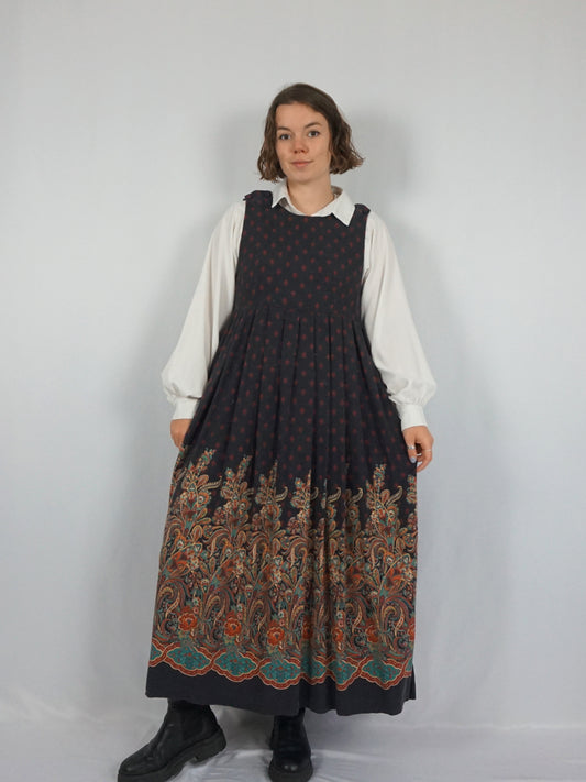 Laura Ashley Wool Pinafore Dress - M