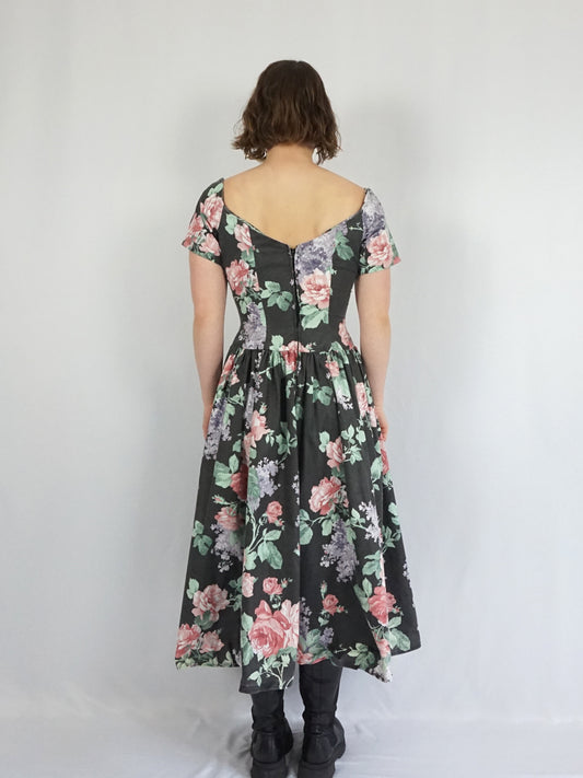 Floral Fit and Flare Dress - S