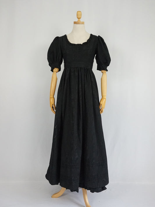 Laura Ashley Black Prairie Dress - XS