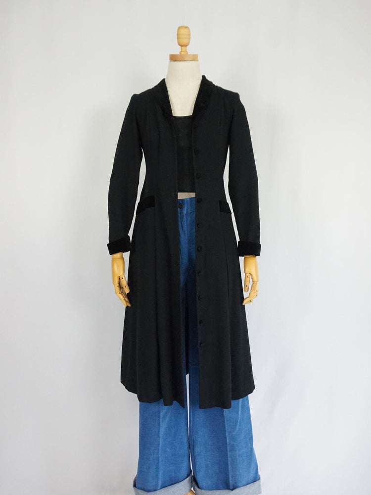 Lightweight Velvet Trim Jacket - XS