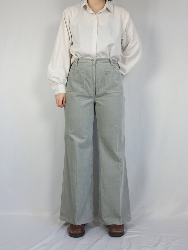 Light Grey Corduroy Flares - 32"