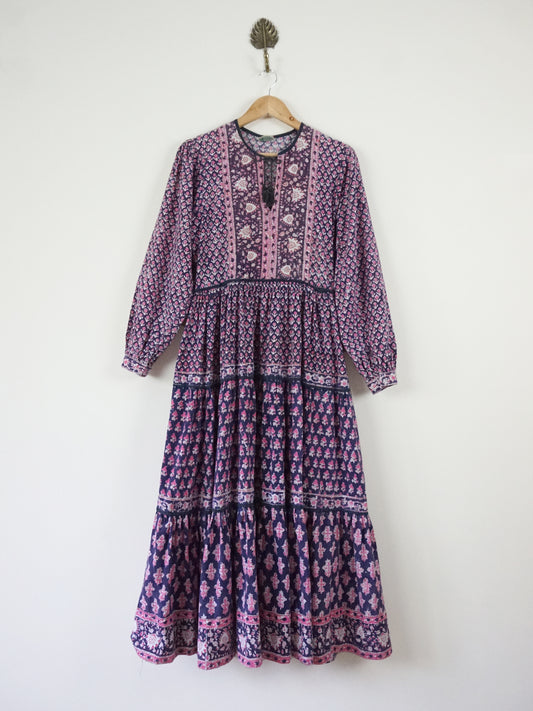 Indian Cotton Block Print Dress - XS