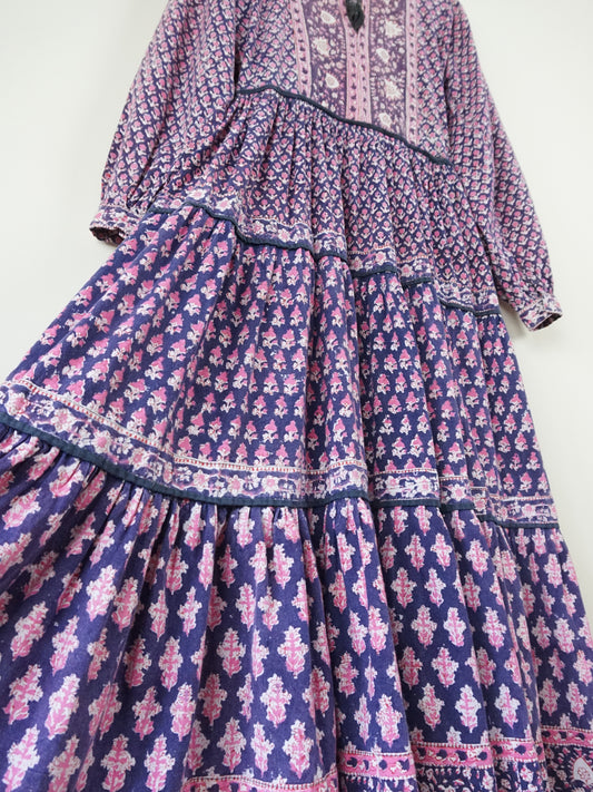 Indian Cotton Block Print Dress - XS