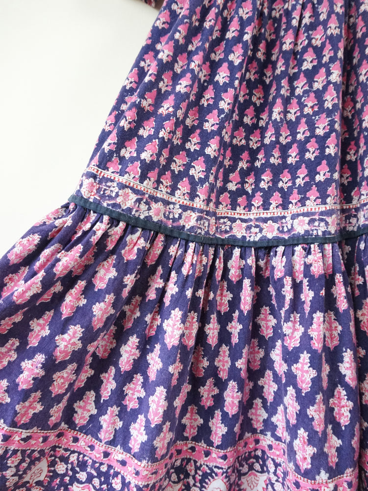 Indian Cotton Block Print Dress - XS