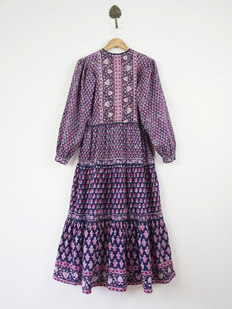 Indian Cotton Block Print Dress - XS