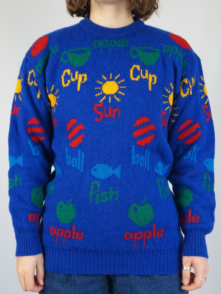 Beach Theme Novelty Jumper - M