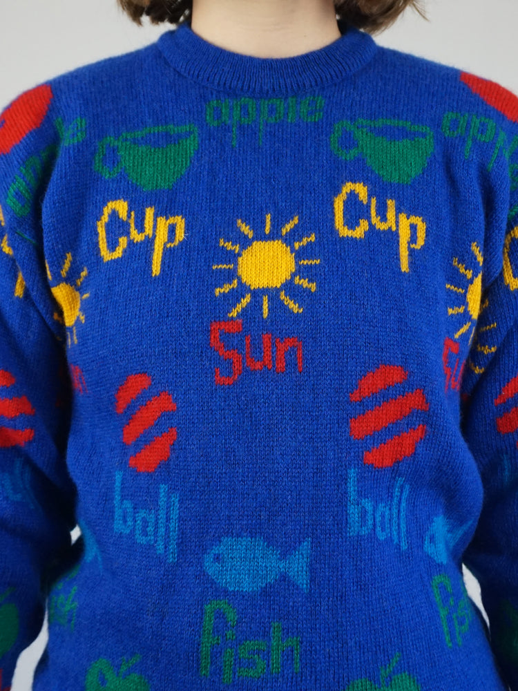 Beach Theme Novelty Jumper - M